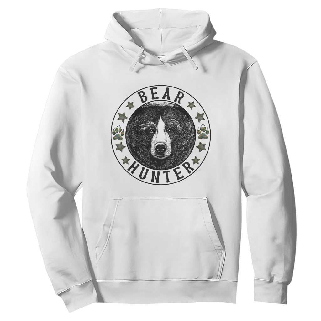 Bear Hunter Hoodie Funny Hunting Season Gift TS12 White Print Your Wear