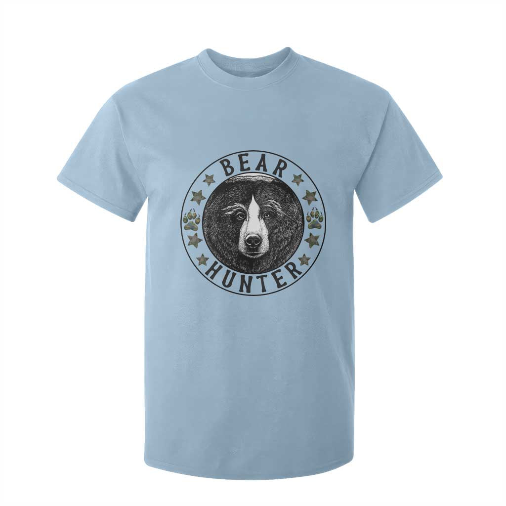 Bear Hunter T Shirt For Kid Funny Hunting Season Gift TS12 Light Blue Print Your Wear