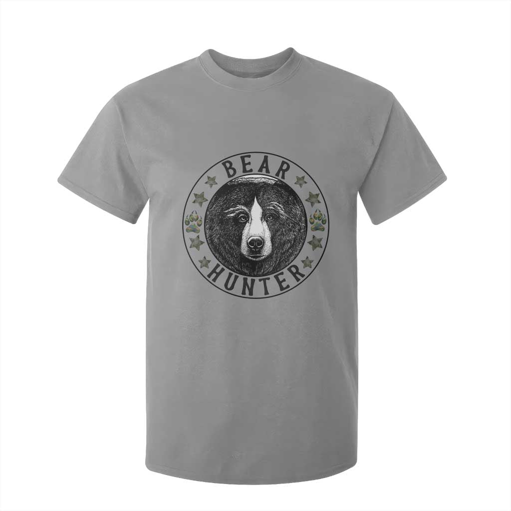 Bear Hunter T Shirt For Kid Funny Hunting Season Gift TS12 Sport Gray Print Your Wear