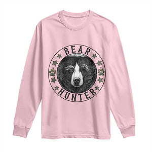 Bear Hunter Long Sleeve Shirt Funny Hunting Season Gift TS12 Light Pink Print Your Wear