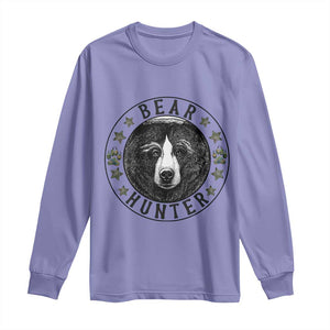 Bear Hunter Long Sleeve Shirt Funny Hunting Season Gift TS12 Violet Print Your Wear