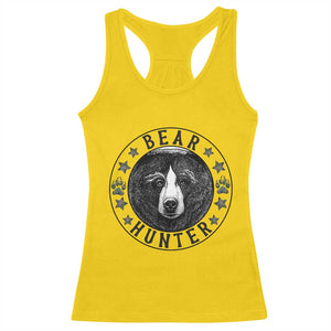 Bear Hunter Racerback Tank Top Funny Hunting Season Gift - Print Your Wear