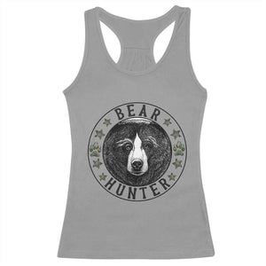 Bear Hunter Racerback Tank Top Funny Hunting Season Gift TS12 Sport Gray Print Your Wear
