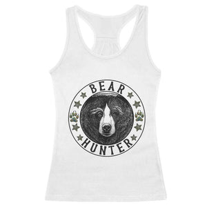 Bear Hunter Racerback Tank Top Funny Hunting Season Gift - Print Your Wear