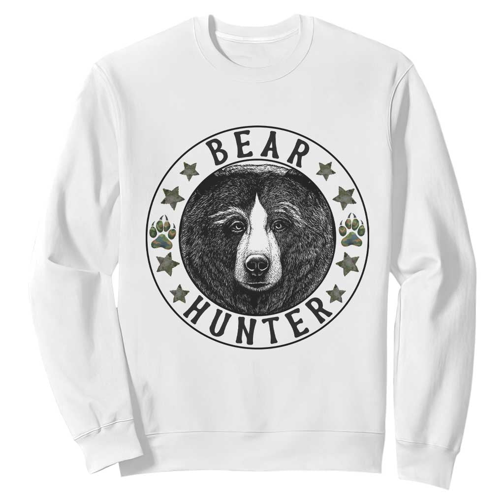 Bear Hunter Sweatshirt Funny Hunting Season Gift TS12 White Print Your Wear