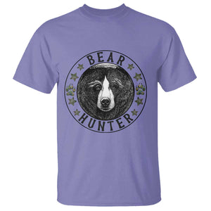Bear Hunter T Shirt Funny Hunting Season Gift TS12 Violet Print Your Wear