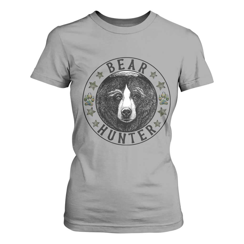 Bear Hunter T Shirt For Women Funny Hunting Season Gift TS12 Sport Gray Print Your Wear