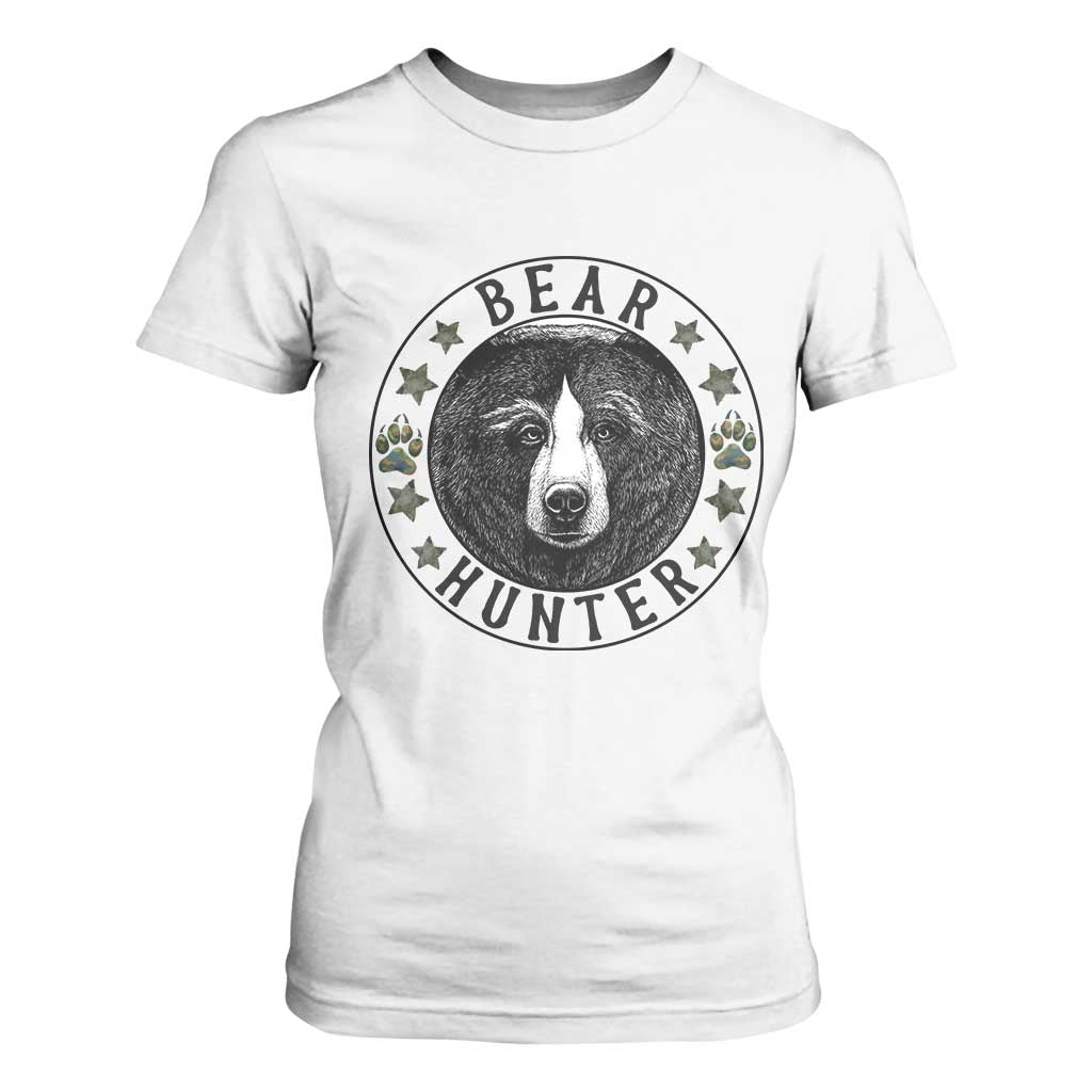 Bear Hunter T Shirt For Women Funny Hunting Season Gift TS12 White Print Your Wear