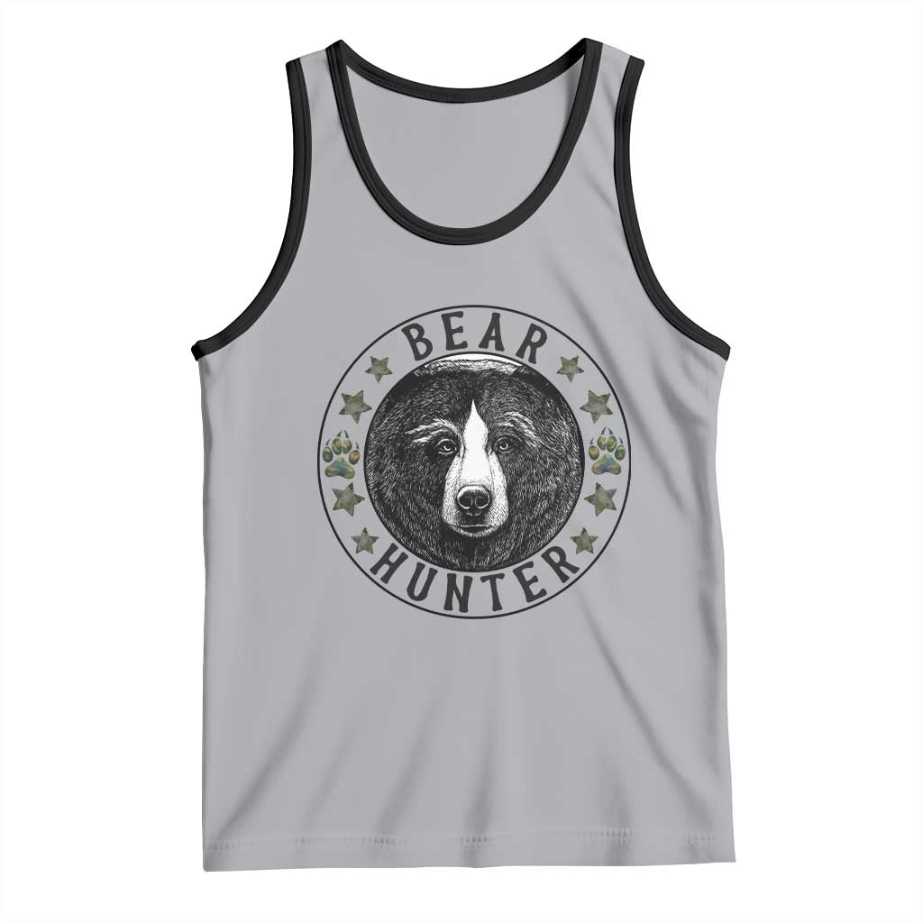 Bear Hunter Tank Top Funny Hunting Season Gift TS12 Athletic Heather Black Print Your Wear