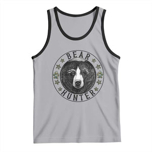 Bear Hunter Tank Top Funny Hunting Season Gift TS12 Athletic Heather Black Print Your Wear