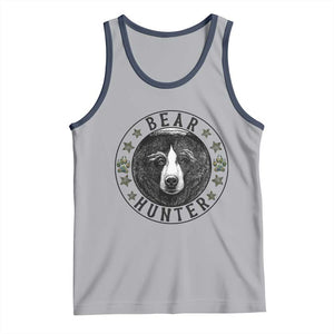 Bear Hunter Tank Top Funny Hunting Season Gift TS12 Athletic Heather Navy Print Your Wear