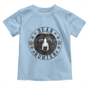 Bear Hunter Toddler T Shirt Funny Hunting Season Gift TS12 Light Blue Print Your Wear