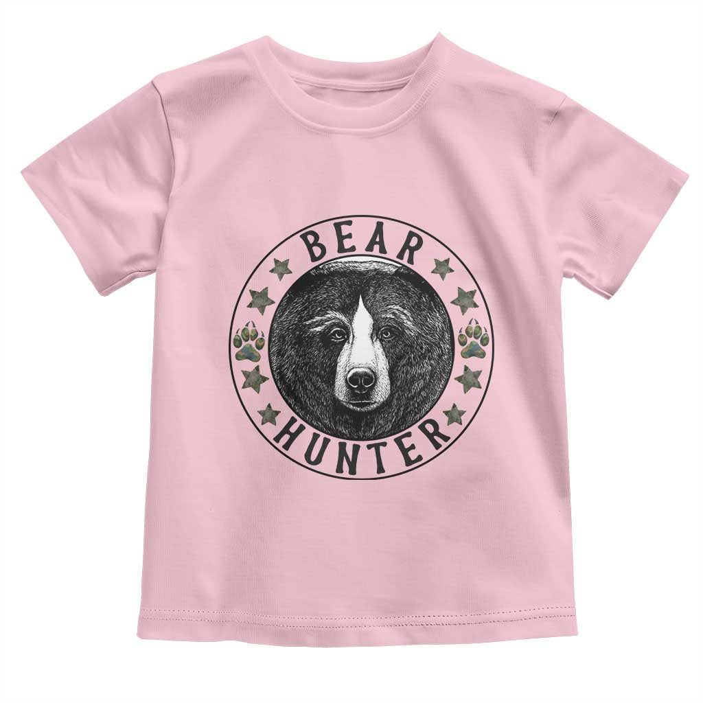 Bear Hunter Toddler T Shirt Funny Hunting Season Gift TS12 Light Pink Print Your Wear