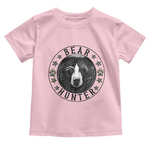 Bear Hunter Toddler T Shirt Funny Hunting Season Gift TS12 Light Pink Print Your Wear