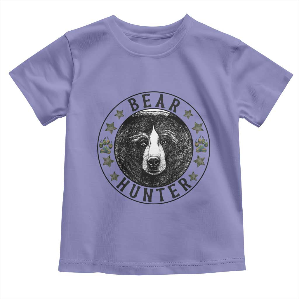 Bear Hunter Toddler T Shirt Funny Hunting Season Gift TS12 Violet Print Your Wear