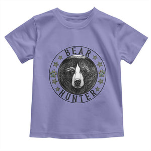 Bear Hunter Toddler T Shirt Funny Hunting Season Gift TS12 Violet Print Your Wear