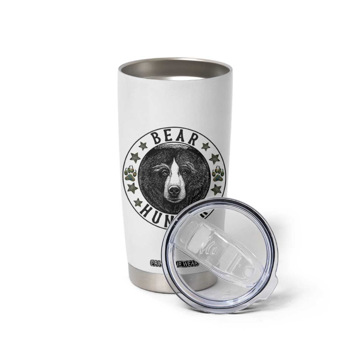 Bear Hunter Tumbler Cup Funny Hunting Season Gift TS12 Print Your Wear