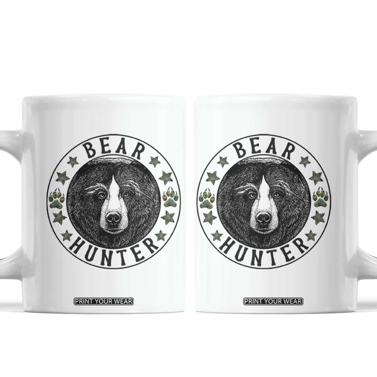 Bear Hunter Coffee Mug Funny Hunting Season Gift TS12 White Print Your Wear