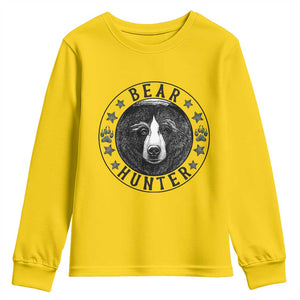 Bear Hunter Youth Sweatshirt Funny Hunting Season Gift TS12 Daisy Print Your Wear