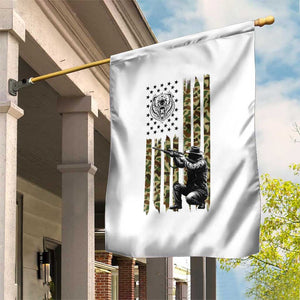 Bear Hunting Garden Flag Camo American Flag Hunter Gift TS12 Print Your Wear