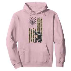 Bear Hunting Hoodie Camo American Flag Hunter Gift TS12 Light Pink Print Your Wear