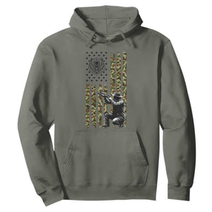 Bear Hunting Hoodie Camo American Flag Hunter Gift TS12 Military Green Print Your Wear