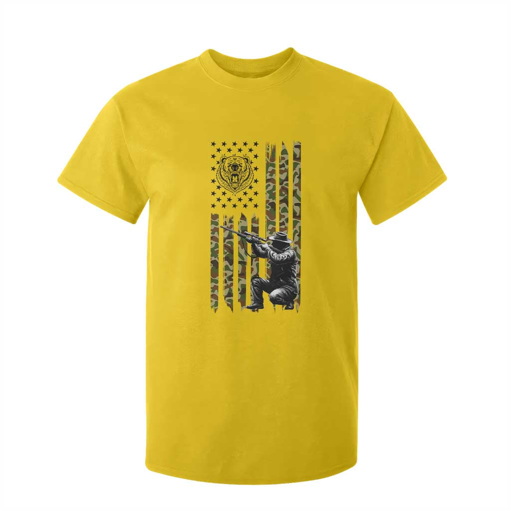 Bear Hunting T Shirt For Kid Camo American Flag Hunter Gift TS12 Daisy Print Your Wear