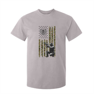 Bear Hunting T Shirt For Kid Camo American Flag Hunter Gift TS12 Ice Gray Print Your Wear