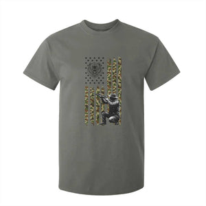 Bear Hunting T Shirt For Kid Camo American Flag Hunter Gift TS12 Military Green Print Your Wear