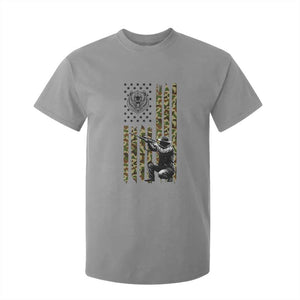 Bear Hunting T Shirt For Kid Camo American Flag Hunter Gift TS12 Sport Gray Print Your Wear