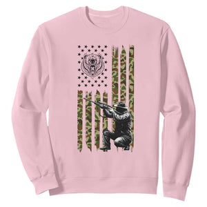 Bear Hunting Sweatshirt Camo American Flag Hunter Gift - Print Your Wear