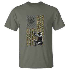 Bear Hunting T Shirt Camo American Flag Hunter Gift TS12 Military Green Print Your Wear