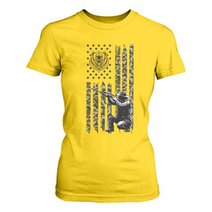 Bear Hunting T Shirt For Women Camo American Flag Hunter Gift TS12 Daisy Print Your Wear
