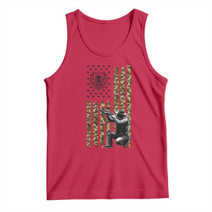 Bear Hunting Tank Top Camo American Flag Hunter Gift TS12 Red Print Your Wear
