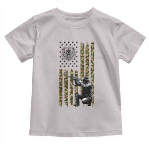 Bear Hunting Toddler T Shirt Camo American Flag Hunter Gift TS12 Ice Gray Print Your Wear
