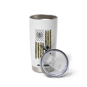 Bear Hunting Tumbler Cup Camo American Flag Hunter Gift - Print Your Wear