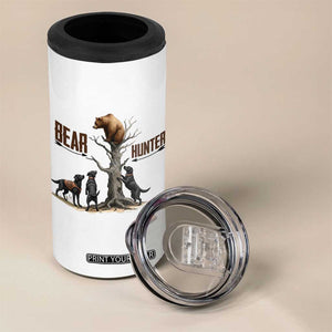 Bear Hunter 4 in 1 Can Cooler Tumbler Black Lab Retriever Funny Hunting Gift TS12 Print Your Wear