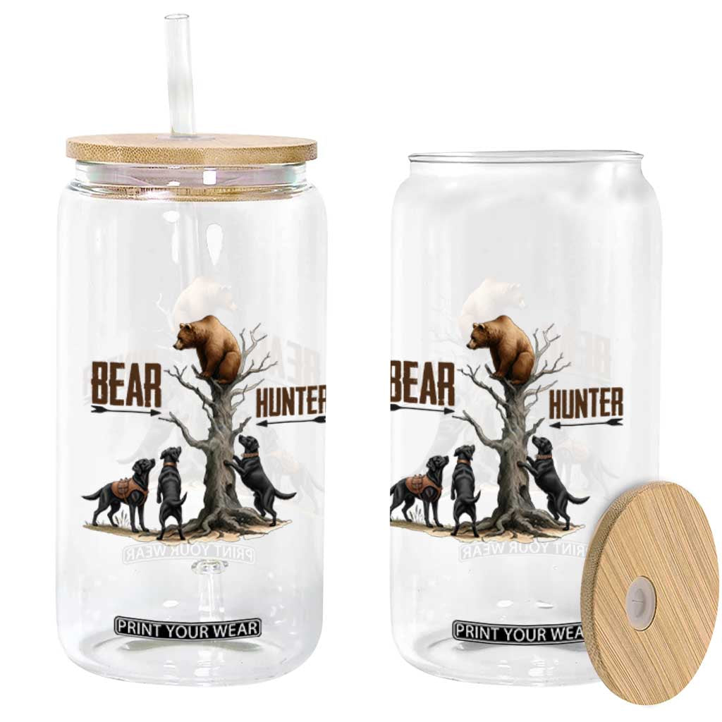 Bear Hunter Glass Can Black Lab Retriever Funny Hunting Gift TS12 Print Your Wear