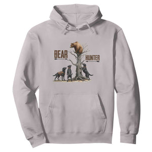 Bear Hunter Hoodie Black Lab Retriever Funny Hunting Gift TS12 Ice Gray Print Your Wear
