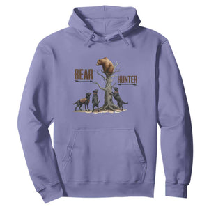Bear Hunter Hoodie Black Lab Retriever Funny Hunting Gift TS12 Violet Print Your Wear