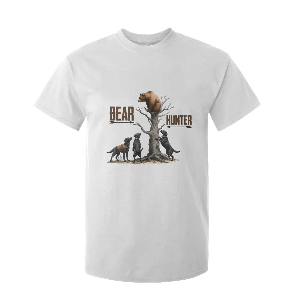 Bear Hunter T Shirt For Kid Black Lab Retriever Funny Hunting Gift TS12 White Print Your Wear