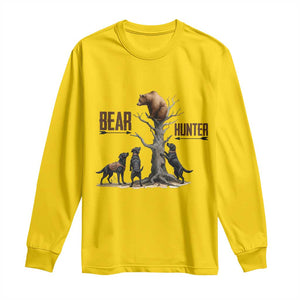 Bear Hunter Long Sleeve Shirt Black Lab Retriever Funny Hunting Gift TS12 Daisy Print Your Wear