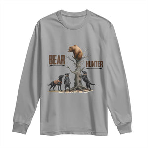 Bear Hunter Long Sleeve Shirt Black Lab Retriever Funny Hunting Gift TS12 Sport Gray Print Your Wear