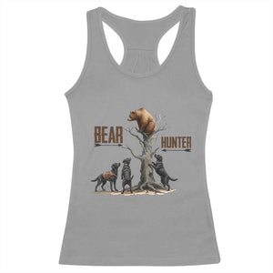 Bear Hunter Racerback Tank Top Black Lab Retriever Funny Hunting Gift TS12 Sport Gray Print Your Wear