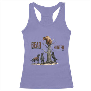 Bear Hunter Racerback Tank Top Black Lab Retriever Funny Hunting Gift TS12 Violet Print Your Wear