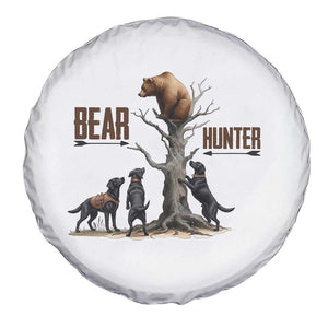 Bear Hunter Spare Tire Cover Black Lab Retriever Funny Hunting Gift TS12 Print Your Wear