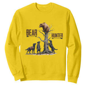 Bear Hunter Sweatshirt Black Lab Retriever Funny Hunting Gift - Print Your Wear