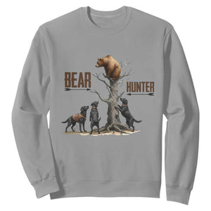 Bear Hunter Sweatshirt Black Lab Retriever Funny Hunting Gift TS12 Sport Gray Print Your Wear