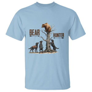 Bear Hunter T Shirt Black Lab Retriever Funny Hunting Gift TS12 Light Blue Print Your Wear