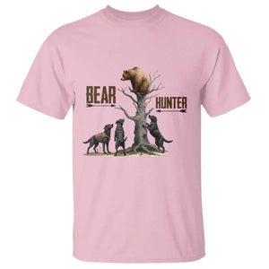 Bear Hunter T Shirt Black Lab Retriever Funny Hunting Gift TS12 Light Pink Print Your Wear
